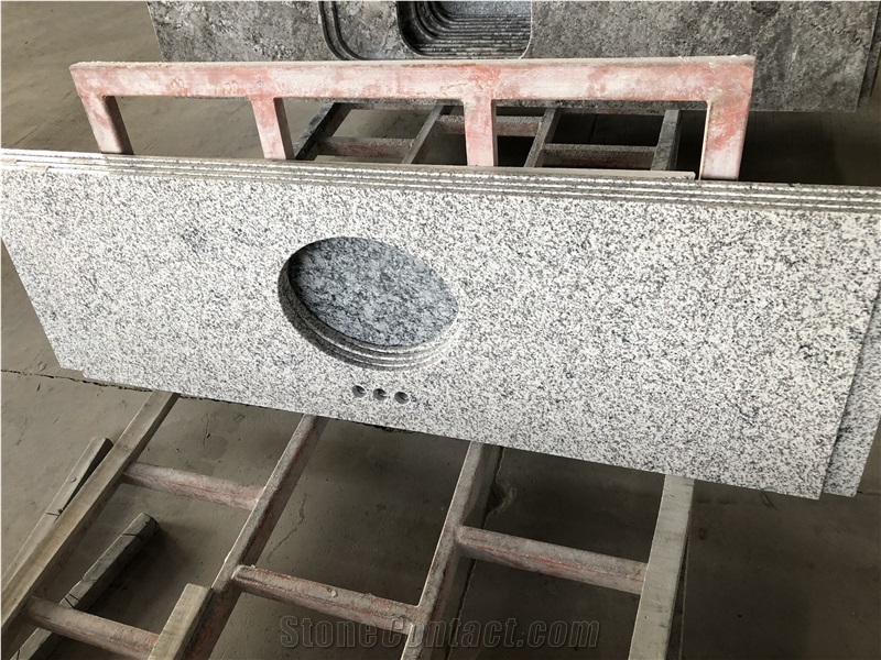 G655 Double Sink Grey Granite Vanity Tops