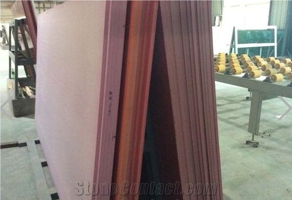 Mirror Red Crystal Quartz Slabs for Countertop