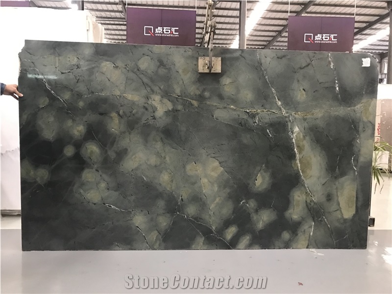 Dark Green Marble Jungle Big Slab Tiles