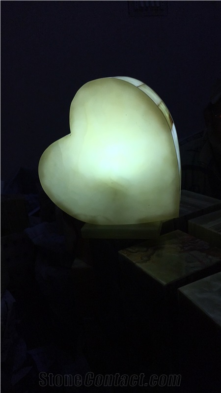 Heart Onyx / Calcite Lamp
