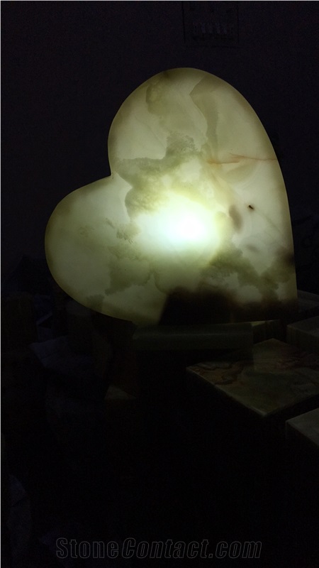 Heart Onyx / Calcite Lamp