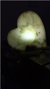 Heart Onyx / Calcite Lamp