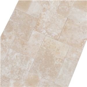 Denizli Beige Antique Pattern Travertine Tile