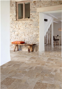 Mina Rustic Antique Pattern Tavertine Tile