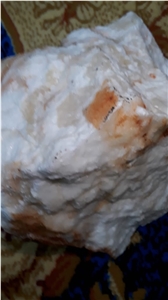Orange Alabaster Boulders, Blocks