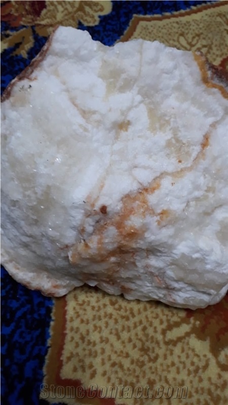 Orange Alabaster Boulders, Blocks