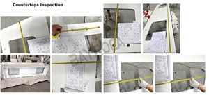 Cement Grey Artificial Quartz Kitchen Countertops