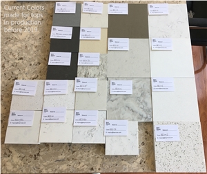Cement Grey Artificial Quartz Kitchen Countertops