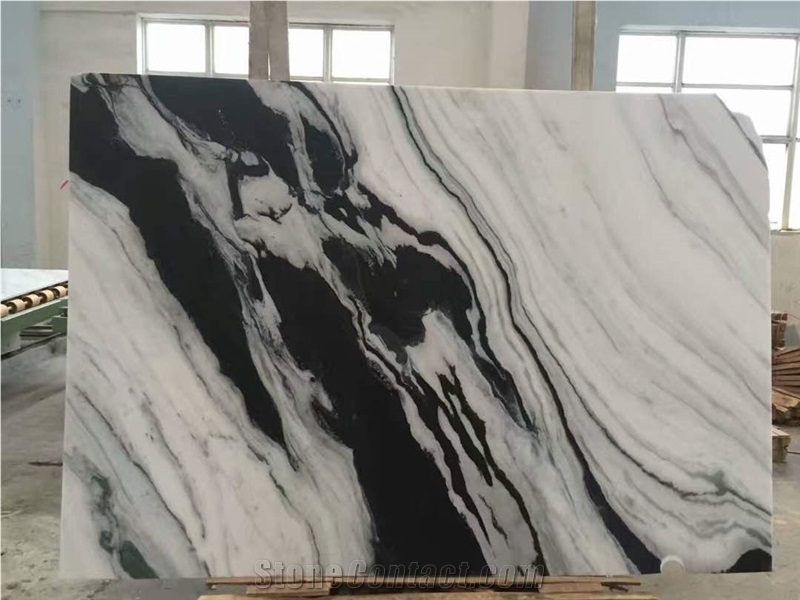 China Panda White Marble Slabs for Flooring Walls
