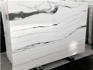 China Panda White Marble Slabs for Flooring Walls