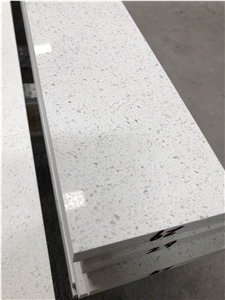 Crushed Glass Quartz Stone Match Blanco Maple Quartz Kitchen Top