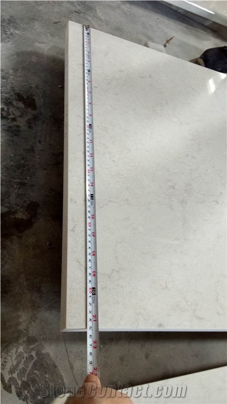 Match 6131 Bianco Drift Quartz Kitchen Countertops