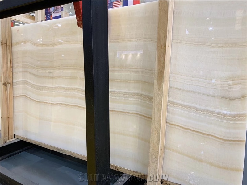 Natural High End Agri White Ivory Onyx Slabs Tiles