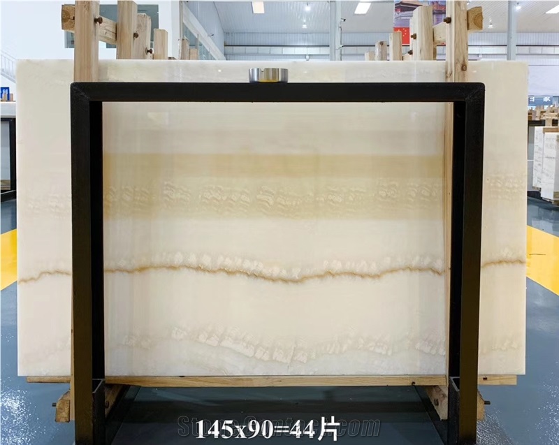 Natural High End Agri White Ivory Onyx Slabs Tiles