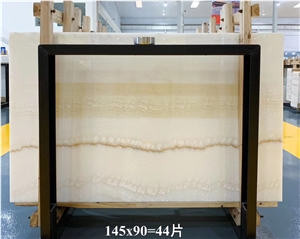 Natural High End Agri White Ivory Onyx Slabs Tiles