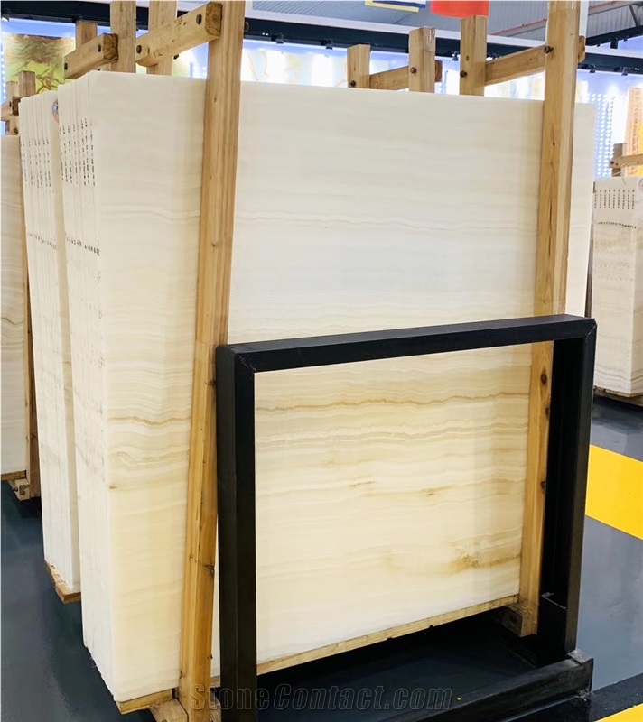 Natural High End Agri White Ivory Onyx Slabs Tiles