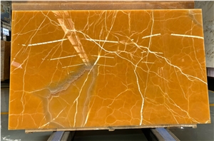 Natural Naranja Orange Onyx Slabs Tiles