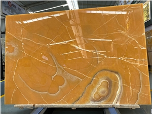 Natural Naranja Orange Onyx Slabs Tiles