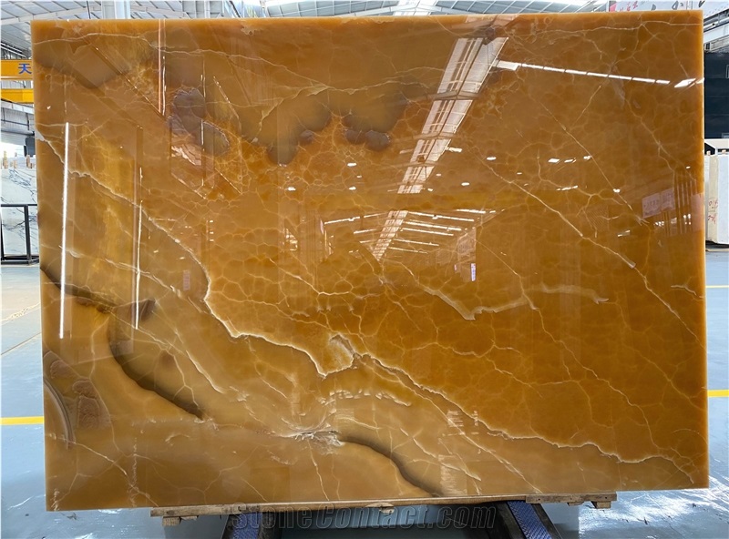 Natural Naranja Orange Onyx Slabs Tiles