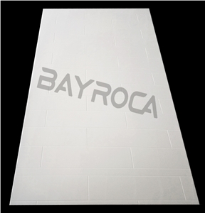 White Casted Cultured Marble Shower Surrounds Panel