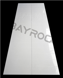 White Casted Cultured Marble Shower Surrounds Panel