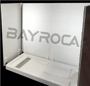 White Cultured Marble Shower Base&Panels for Hotel