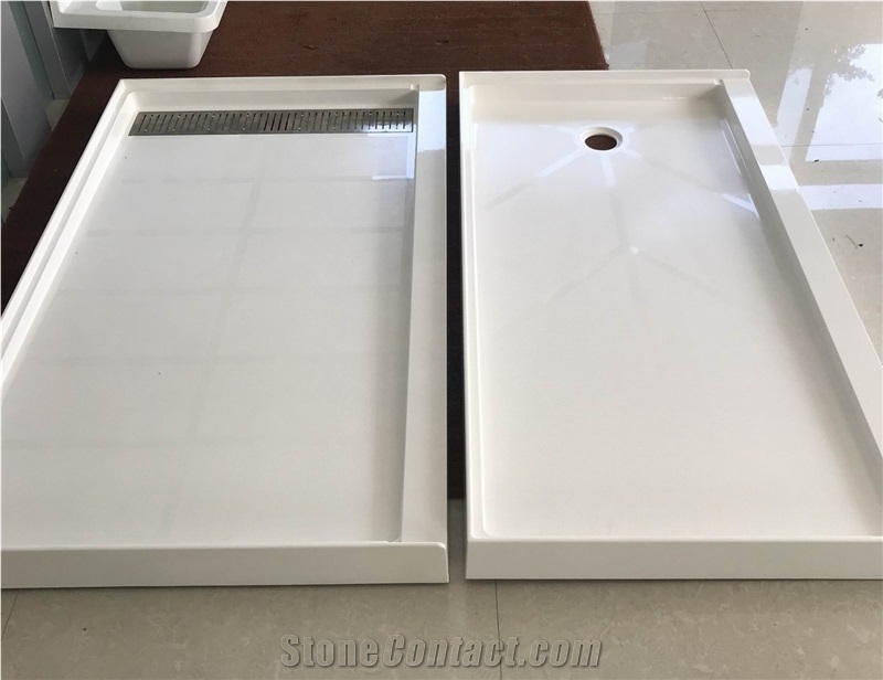 White Smc Shower Trays Pans for Hotel Baths