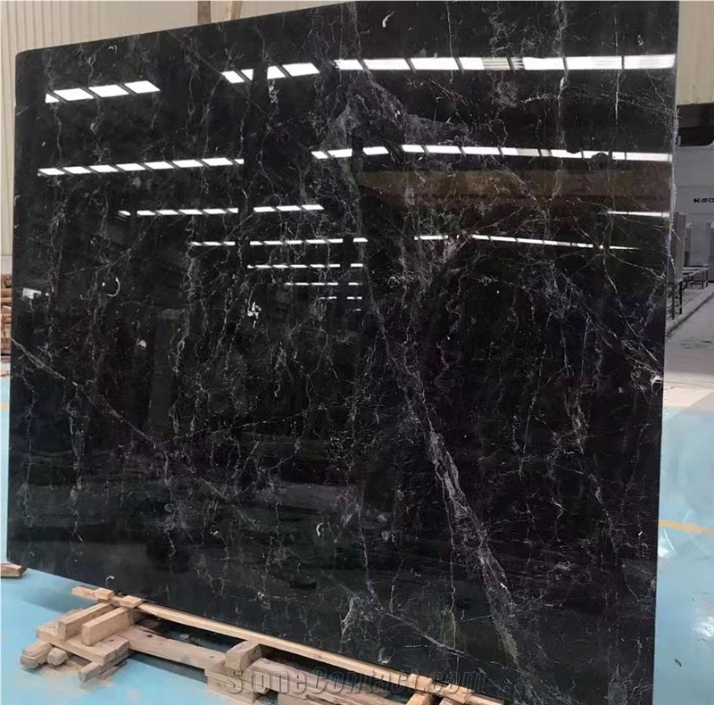 Cheap Smokey Black Net Marble Slab Price