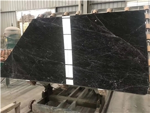 Cheap Smokey Black Net Marble Slab Price