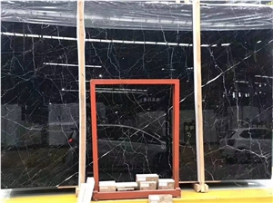 Cheap Smokey Black Net Marble Slab Price