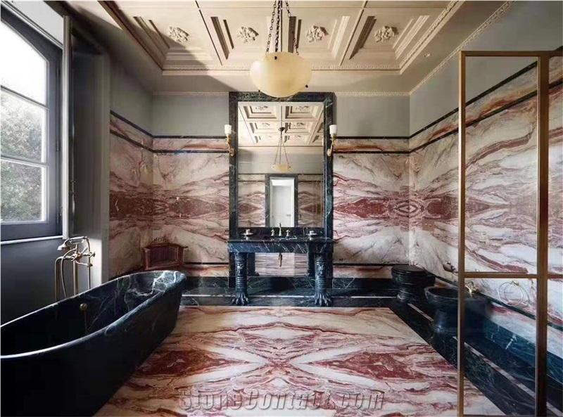 Italy Arabescato Orobico Rosso Marble Slab Price