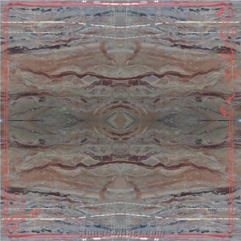 Italy Arabescato Orobico Rosso Red Marble Slab