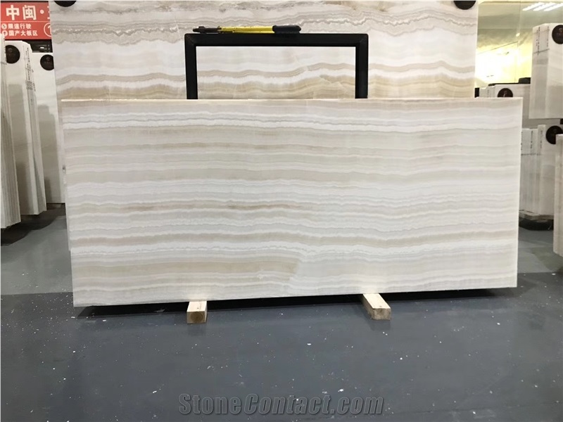 Turkey Willow Beige Onyx with Brown Veins Tile
