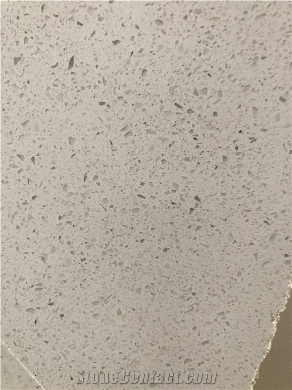 Crushed Glass Quartz Stone Match Blanco Maple Quartz Kitchen Top