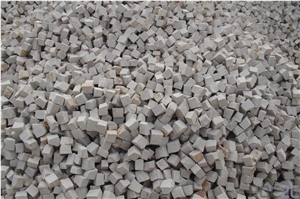 White Limestone Cobblestone White Pavement