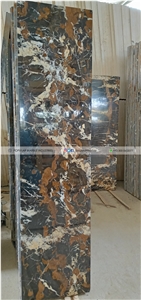 Pakistan Black and Gold Marble Tiles for Staircase Steps