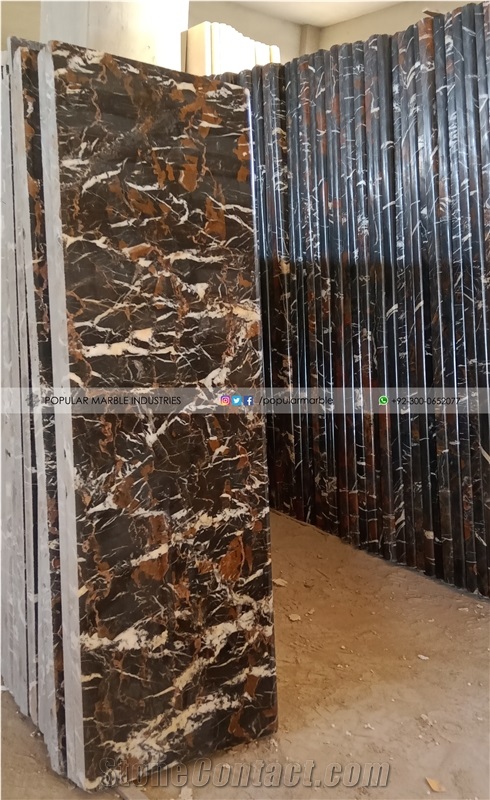 Pakistani Marble Black and Gold