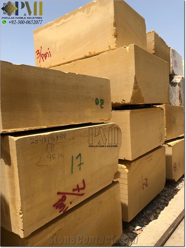 Pakistani Yellow Stone Blocks