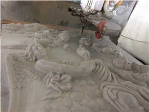 Sivec White Marble Stone Relief