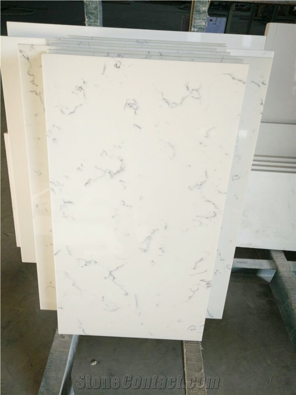Match Bianco Carrara White Quartz Bath Tops