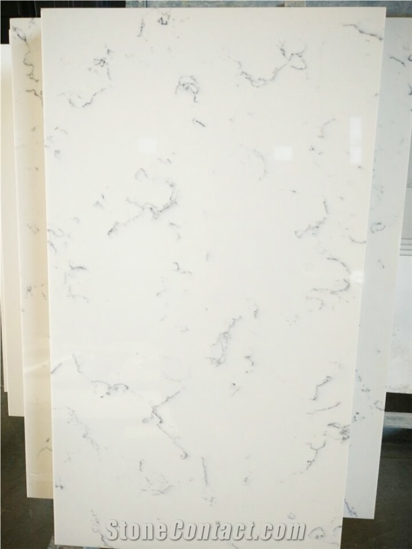 Match Bianco Carrara White Quartz Bath Tops