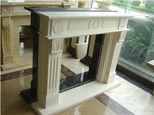 Beautiful Indoor Marble Fireplace Western Style