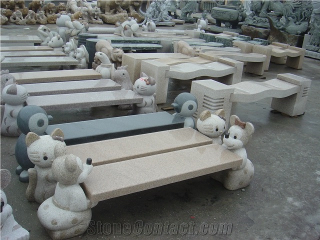 Granite Park Bench Garden Stone Tables and Chairs