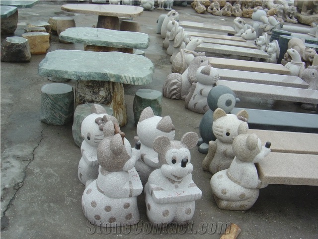 Granite Park Bench Garden Stone Tables and Chairs