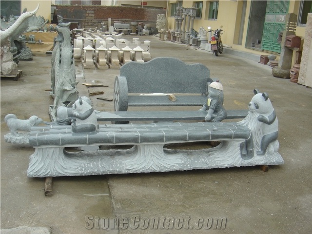 Granite Park Bench Garden Stone Tables and Chairs