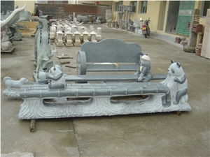 Granite Park Bench Garden Stone Tables and Chairs