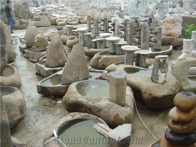 Granite Stone Water Fountain for Garden
