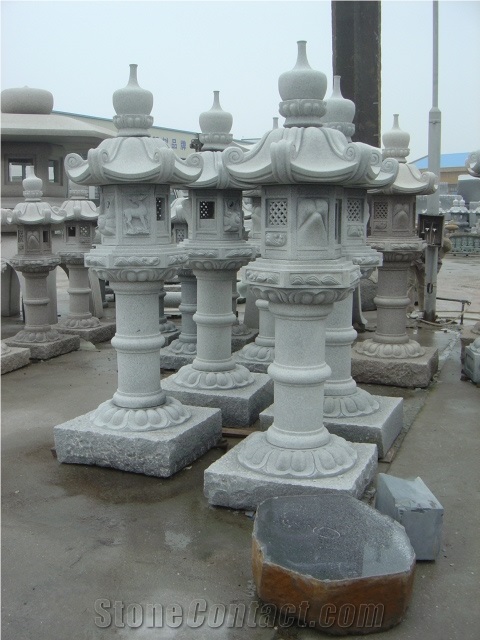 Hand Carved Granite Stone Lantern for Sales
