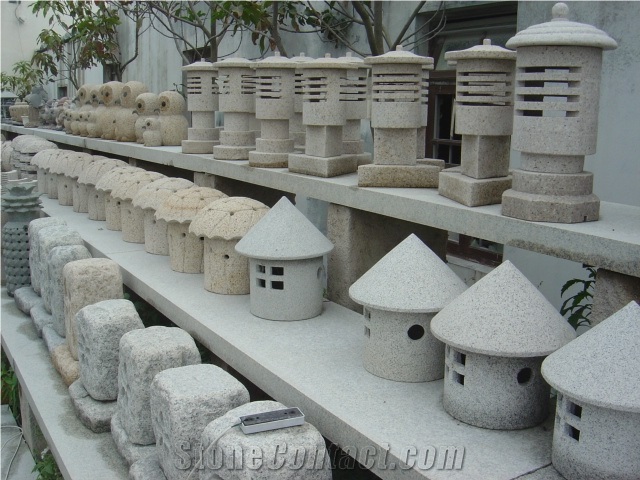 High Quality Natural Granite Lantern and Lamp