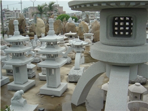 High Quality Natural Granite Lantern and Lamp